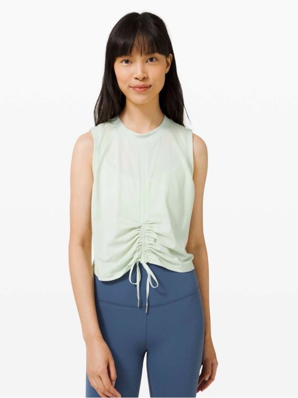 Mint green lululemon cinch me up tank top